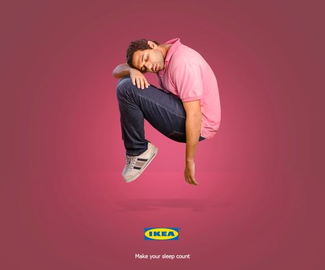 IKEA: Make your sleep count, 3 | Ads of the World™ Ikea Advertising, Ikea Ad, Digital Advertising Design, Clever Advertising, Furniture Ads, Ad Of The World, Ikea Bed, Publicidad Creativa, Ads Of The World