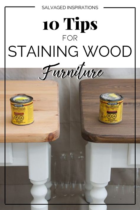 Staining Wood Furniture, Refurbished Furniture Diy, Wood Furniture Plans, Staining Furniture, Upcycled Furniture Diy, Tip Tuesday, Country Homes, Diy Furniture Easy, Wood Furniture Diy