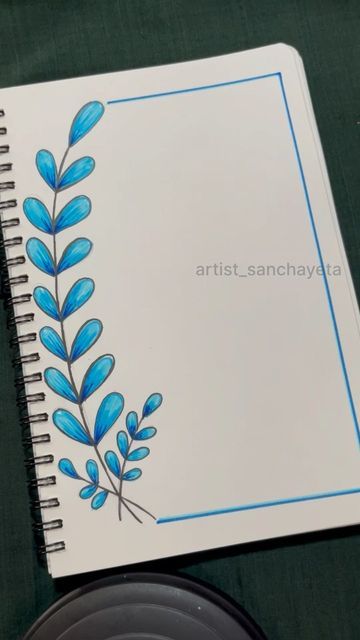 Easy Design For Notebook, Design In Bond Paper Ideas, Bond Paper Design Ideas, Design For Bond Paper, Notebook Cover Design Creative, Flower Doodles Easy, Boarders Designs For Projects, Book Cover Page Design, Creative Book Cover Designs