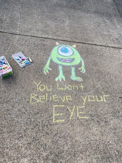 Chalk Drawings Disney, Easy Sidewalk Chalk Art Ideas Disney, Disney Chalk Art Sidewalks, Chalk Art Ideas Disney, Disney Chalk Art Easy, Stitch Chalk Art, Chalk Art Disney, Disney Chalk Art, Easy Chalk Drawings