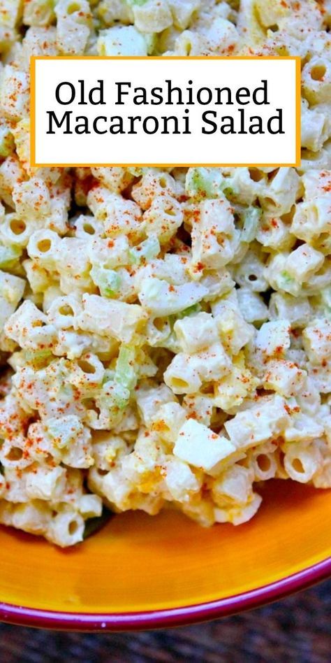 Old Fashioned Macaroni Salad, Homemade Macaroni Salad, Easy Macaroni Salad, Classic Macaroni Salad, Best Macaroni Salad, Easy Macaroni, Macaroni Salad Recipe, Macaroni Salad, Salad Side Dishes