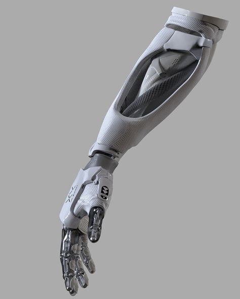 Smart Prosthetic Arm - Concept Design on Behance Robot Prosthetic Arm, Robot Arm Cyberpunk, Prothestic Arm Design, Fantasy Prosthetic Arm Concept Art, Sci Fi Prosthetic Arm, Robotic Arm Design, Prothestic Arm, Prostethic Arms, Bionic Arm Concept