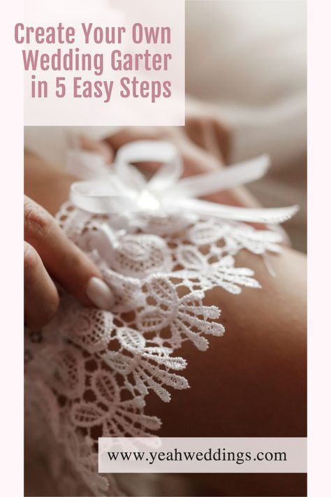 How To Sew A Garter Diy Wedding, Homemade Garter Wedding, Diy Wedding Garter How To Make, How To Make A Wedding Garter, How To Make Garter For Wedding, How To Make A Garter Wedding, Garter Ideas Wedding, Diy Garter Wedding, Garter Belts Bridal