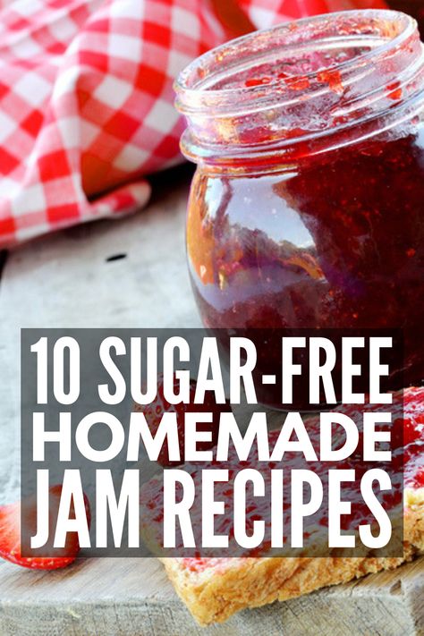 Sugarless Jam Recipes, Low Carb Canning Recipes, Sugar Free Jams And Jellies, Sugar Free Jelly Recipes, Sugar Free Jam Recipes For Canning, Sugar Free Apricot Jam Recipe, Sugar Free Freezer Jam, Jam Recipes For Canning, Homemade Jam Recipes