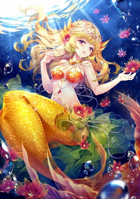 COM:Nicoleena by hieihirai Mermaid Anime, Anime Mermaid, Mermaid Artwork, Fantasy Mermaids, Mermaid Drawings, Fashion Drawings, Beautiful Mermaids, Anime Wolf, Fete Anime