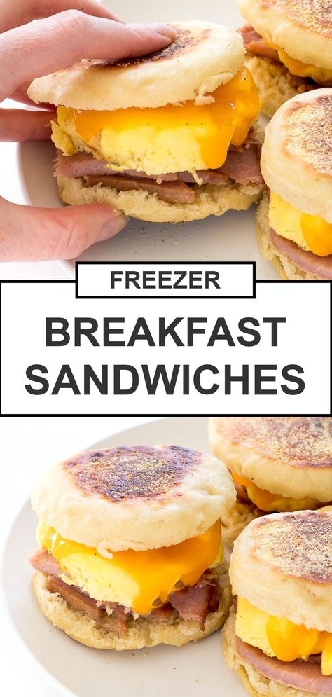 Make Ahead Freezer Breakfast, English Muffins Sandwich, English Muffin Breakfast Sandwich, Easy Breakfast Sandwich, Chef Savvy, English Muffin Recipes, Homemade English Muffins, Breakfast Sandwich Recipes, Freezer Breakfast Sandwiches