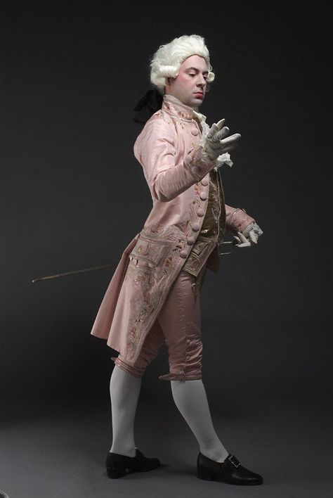 Theatre Outfit, Rococo Fashion, 18th Century Costume, 18th Century Clothing, 18th Century Fashion, Socks Shoes, Pink Suit, Century Clothing, Old Fashion