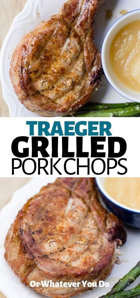 Pellet Grill Pork Chops, Traeger Pork Chops, Traeger Ideas, Smoker Meals, Trager Grill, Grilled Meals, Traeger Cooking, Pork Chop Recipes Grilled, Bone In Pork Chops