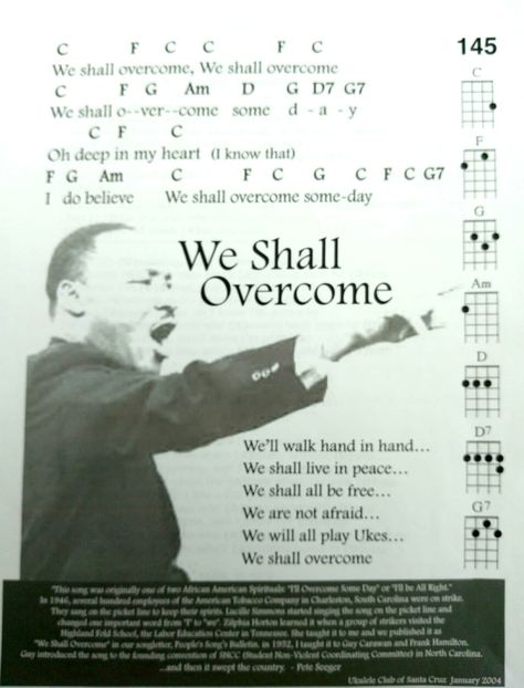 We Shall Overcome, Martin Luther King Quotes, Prairie Dresses, King Quotes, Music Teaching, Lead Sheet, Music Ed, Ukulele Songs, Teaching Music