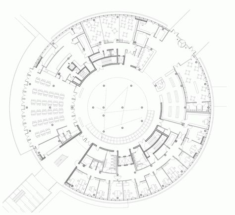 Alesia Museum / Bernard Tschumi Architects Alesia Museum / Bernard Tschumi Architects – ArchDaily Circular Museum Plan, Circular Plan, Koshino House, Bernard Tschumi, Museum Plan, Circular Buildings, Hirshhorn Museum, Round Building, Museum Interior