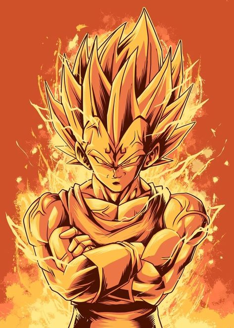 Margin Vegeta, Og Abel Art, Final Flash, Saga Dragon Ball, Dbz Wallpapers, Majin Vegeta, Ball Tattoo, Dragon Ball Tattoo, Anime Tattoo