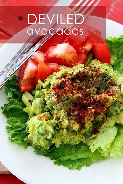 Deviled Avocados Vegan Plant-Based Raw Food Recipe | Planted365 Raw Meal, Raw Eating, Shabbat Recipes, Food Avocado, Raw Vegan Diet, Vegan Hummus, Gluten Free Vegan Recipes, Avocado Vegan, Cake Vegan