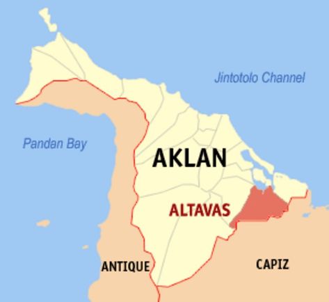 Map of Aklan showing the location of Altavas Aklan Philippines, Wikimedia Commons, The Philippines, Manila, Philippines, Map, Media