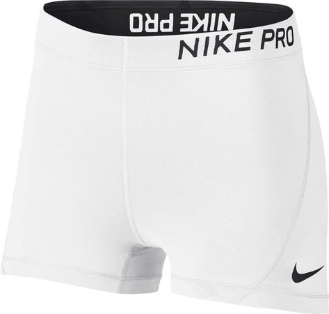 White Nike Pros, Nike Spandex Shorts, Workout Clothes Nike, Nike Spandex, Cute Nike Outfits, Nike Pro Women, Nike Pro Shorts, Volleyball Outfits, Shorts Nike