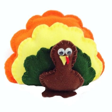 Turkey Sewing Pattern, Craft Turkey, Felt Turkey, Make A Turkey, Turkey Template, Dress Sewing Tutorials, Thanksgiving Craft, Turkey Pattern, Sewing Stuffed Animals