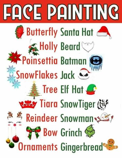 Name Board Design, Snowman Bow, Elf Quotes, Christmas Face Painting, Grinch Ornaments, Face Paints, Word Board, Christmas Board, Christmas Names