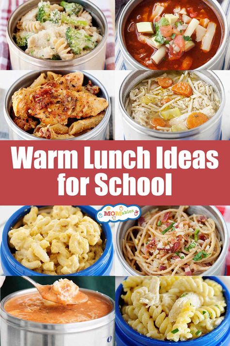 Kid-Favorite Warm Lunch Ideas for School | MOMables Elementary Cold Lunch Ideas, Fun Preschool Lunch Ideas, Ramen Noodles For School Lunch, School Lunch For Teachers, School Lunch Ideas Hot Food, Kindergarten Hot Lunch Ideas, How To Keep Food Warm For School Lunch, Back To School Lunch Ideas For Teachers, Hot Lunches For School