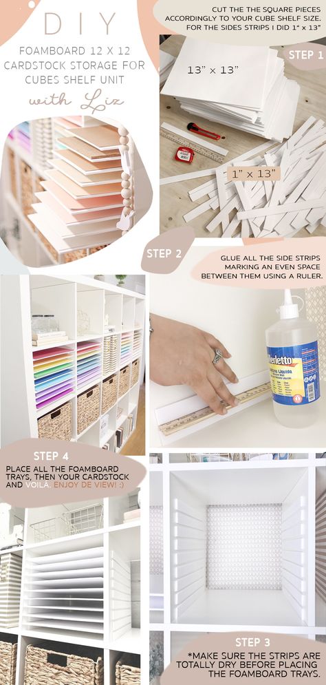 Scrapbook Organization, Dream Craft Room, Craft Room Design, Ikea Kallax, Rooms Ideas, Diy Craft Room, Scrapbook Room, Craft Area, Office Crafts