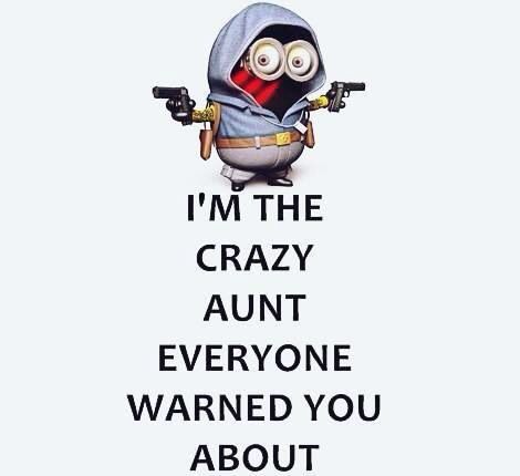 Yep! Don't mess with my niece Alexa or Nephews Evan and Liam!! Neices Quotes, Auntie Quotes, Niece Quotes, Crazy Aunt, Minion Jokes, Minions Love, Trend Quote, A Minion, Funny Minion Quotes