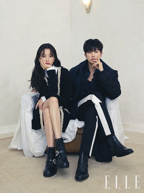 Celebrity Drama, Korean Photoshoot, Korean Couple Photoshoot, Hyo Joo, Couple Poses Reference, Han Hyo Joo, Elle Korea, Shotting Photo, Kleidung Diy