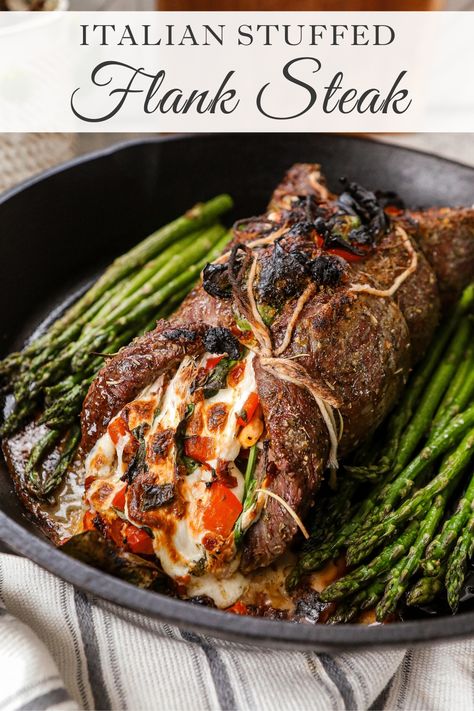 Italian Stuffed Flank Steak recipe Recipe For Beef Tenderloin, Beef Tenderloin In The Oven, Tenderloin In The Oven, Seed Paper Diy, Stuffed Flank Steak, Flank Steak Recipe, Braciole Recipe, Beef Skillet, Beef Tenderloin Recipes