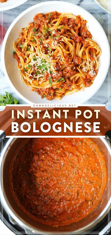 Instant Pot Bolognese, Beef Bolognese, Meat And Veggies, Bolognese Pasta, Instapot Meals, Supper Tonight, Bolognese Sauce Recipe, Pasta Bolognese, Bolognese Recipe