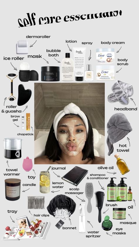 #selfcare #essentials #selfcareessentials #daayiim Selfcare Essentials, Girl Essentials, Essentials List, Black