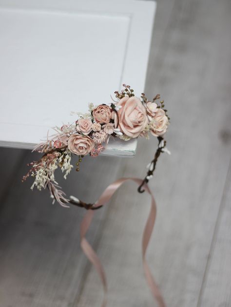 Bridesmaid Crown, Floral Headpiece Wedding, Bridal Hair Wreath, Flower Crown Bridesmaid, Flower Headpiece Wedding, Bridal Wreath, Wedding Hair Wreath, Floral Comb, Hair Wreaths