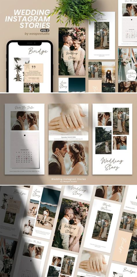 9 Wedding Instagram Story Templates PSD Wedding Instagram Story Template, Wedding Instagram Story, Wedding Instagram, Shape Templates, Story Templates, Template Instagram, Wedding Story, Instagram Story Template, Story Template