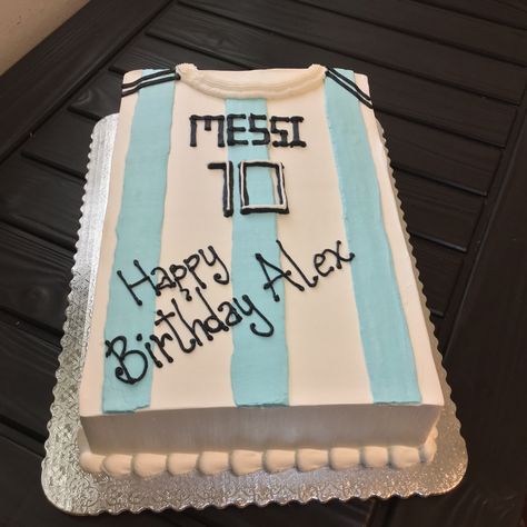 Messi Cake Messi Birthday Cake Argentina, Lionel Messi Cake Ideas, Messi Cake Ideas Argentina, Leo Messi Birthday Cake, Messi Shirt Cake, Messi Jersey Cake, Lionel Messi Cake, Argentina Soccer Cake, Messi Theme Cake