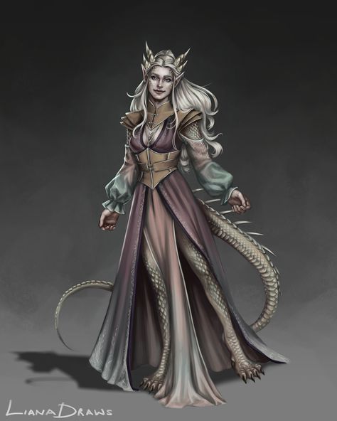 "Half-Dragon Sorcerer" by Liana Shadyan Female Dragonborn, Humanoid Dragon, Half Dragon, Dnd Dragonborn, Dragon Born, Dragon Rpg, Female Dragon, Dungeons And Dragons Homebrew, My Gallery