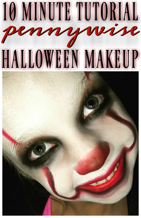 How To Do Pennywise Makeup, Clown Makeup Boys For Kids, Clown Costume Diy Scary, Kids Creepy Clown Makeup, Diy Scary Clown Makeup, Diy Pennywise Costume Kids, Pennywise Makeup Boy, Creepy Clown Makeup For Kids, Zombie Clown Makeup