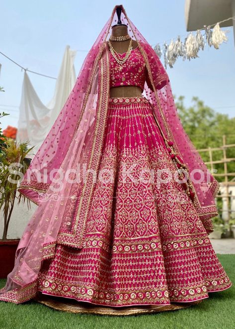 Dark Colour Lehenga For Wedding, Dark Pink Lengha Bridal, Pink Lengha Bridal, Dark Pink Wedding Lehenga Bridal, Light Pink Lengha Bridal, Dark Pink Lehenga Bridal, Dark Pink Bridal Lehenga, Light Pink Lehenga Bridal, Dark Pink Lehenga