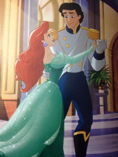 Ariel and Prince Eric dancing in a romantic waltz Pixar Couples, Ariel X Eric, Eric And Ariel, Prince Eric And Ariel, Ariel And Prince Eric, Little Mermaid Wedding, Ariel And Eric, Ideal Relationship, Ariel Princess