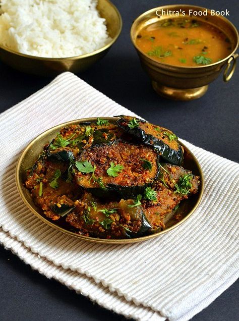 Brinjal Recipes Indian, Brinjal Fry Recipe, Brinjal Fry, Recipe Eggplant, Aubergine Recipe, Veg Dishes, Vegetable Curry, South Indian Food, Best Side Dishes