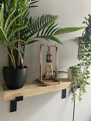 copper pipe Table lamp - Industrial Style - Handmade - Lighting | eBay Copper Pipe Lamp, Pipe Table, Copper Lamp, Tube Lamp, Industrial Table Lamp, Lamp Industrial, Copper Lamps, Pipe Lamp, Copper Pipe