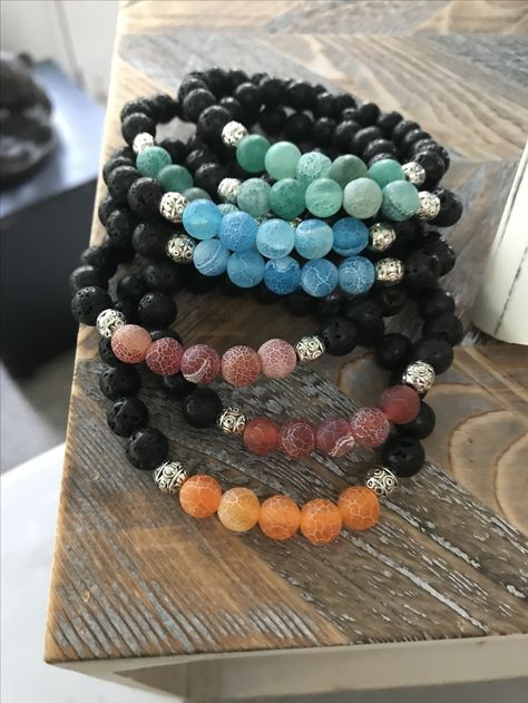 Black Lava Bead Bracelets, Lava Rock Bracelet Diy, Lava Beads Bracelet, Lava Bracelet Ideas, Lava Bead Bracelet Ideas, Rock Bracelets, Lava Bead Jewelry, Stone Bead Bracelets, Chakra Beads Bracelet