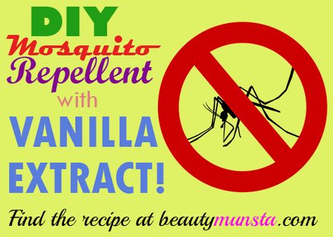 vanilla extract mosquito repellent recipe Vanilla Extract Insect Repellent, Mosquito Repellent Vanilla Extract, Diy Vanilla Mosquito Repellent, Vanilla Insect Repellent, Vanilla Extract Bug Spray Recipe, Vanilla Extract Mosquito Repellant, Vanilla Bug Repellent, Vanilla Bug Spray Recipe, Vanilla Mosquito Repellant