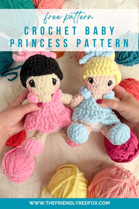 This free baby princess crochet pattern amigurumi pattern makes a squishy plush pal! This works up quickly with plush yarn. Princess Crochet Pattern, Toys Quotes, Crochet Princess, Blanket Design, Crochet Toys Free, Crochet Baby Toys, Crochet Cow, Crochet Animals Free Patterns, Crochet Amigurumi Free