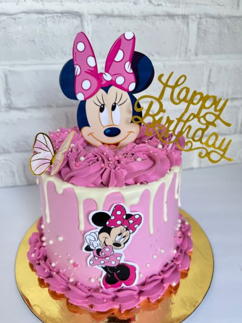 Minnie Mouse Cake Decorations, Minnie Mouse Cake Design, Mini Mouse Birthday Cake, Modern Birthday Cakes, Cake Designs For Kids, Mouse Birthday Cake, Eid Cake, Mickey Mouse Birthday Cake, Minnie Mouse Birthday Party Decorations