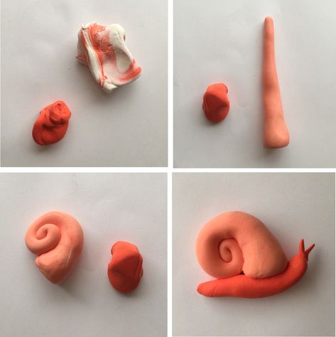 Model Magic Snail - Art Projects for Kids. Mix art and science and make some cute snails. Clay Art For Kids, Snail Craft, Clay Lesson, Snail Art, Clay Crafts For Kids, Model Magic, Magic Crafts, Kids Clay, Hobbies For Kids