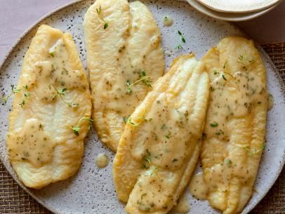 Lemon Sole Recipe | Food Network Kitchen | Food Network Filet Of Sole Recipes, Lemon Sole Recipes, Sole Fillet Recipes, Filet Of Sole, Sole Recipe, Sole Recipes, Sole Fish, Food Network Canada, Fish Dishes