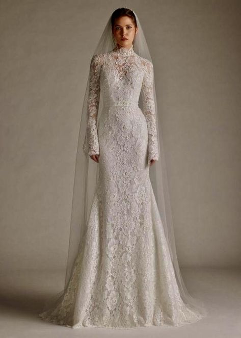 Long Sleeve Wedding Dress Vintage, Ersa Atelier, Baju Kahwin, Muslimah Wedding Dress, Bride Dress Simple, Classy Wedding Dress, Stylish Wedding Dresses, Pretty Wedding Dresses, Dream Wedding Ideas Dresses