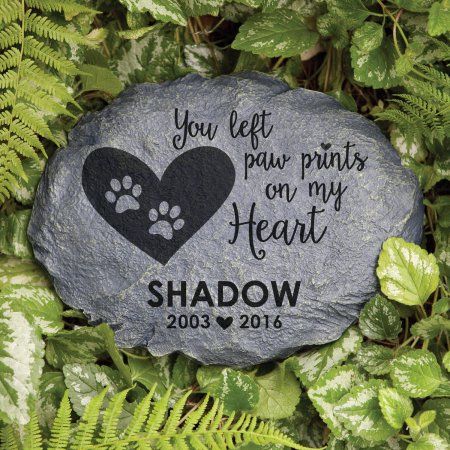 Dog Memorial Garden, Personalized Garden Stones, Paw Prints On My Heart, Pet Stones, Dog Memorial Stone, Pet Memorial Garden, Memorial Garden Stones, Pet Memorial Stones, Resin Stone