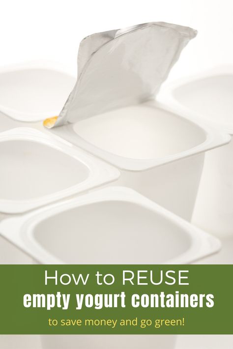 There are a ton of ways to upcycle small plastic containers when they are empty. Here are a few creative ways to reuse yogurt cups around your home. Upcycled Yogurt Containers, Reuse Yogurt Containers, Yogurt Container Upcycle, Yogurt Pot Crafts, Yogurt Container Crafts, Yogurt Cup Crafts, Upcycled Candle Jars, Activia Yogurt, Reuse Wine Bottles