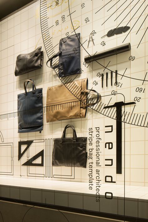 Architect Bag Architect Bag, Professional Bag, Striped Bags, The Architect, Retail Display, Retail Design, Contemporary Architecture, A Bag, Duffle Bag