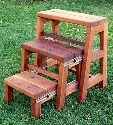 Diy Step Stool, Step Stool Diy, 3 Step Stool, Wood Step Stool, Dressing Design, Kitchen Step Stool, Diy Stool, Diy Step, Wooden Step Stool