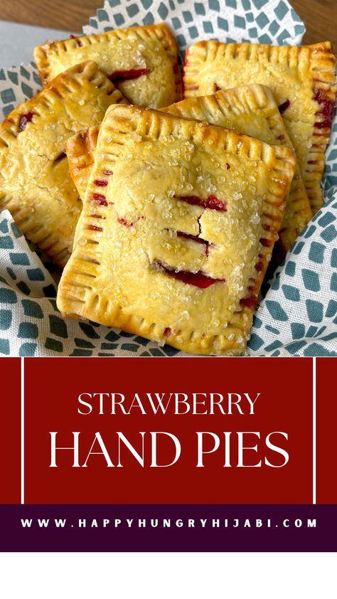 Sweet, crunchy and delightful! these strawberry hand pies tick all the boxes! Check out the recipe here! Mini Strawberry Pies, Strawberry Pies, Strawberry Hand Pies, Premade Pie Crust, Apple Hand Pies, Hand Pie, Raspberry Filling, Shortbread Crust, Hand Pies