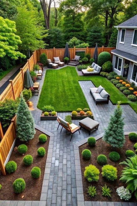 Garden Nails, Backyard Layout, Family Backyard, Home Quotes, Living Single, Landscaping Retaining Walls, Desain Lanskap, Deck Designs Backyard, Home Decor Garden