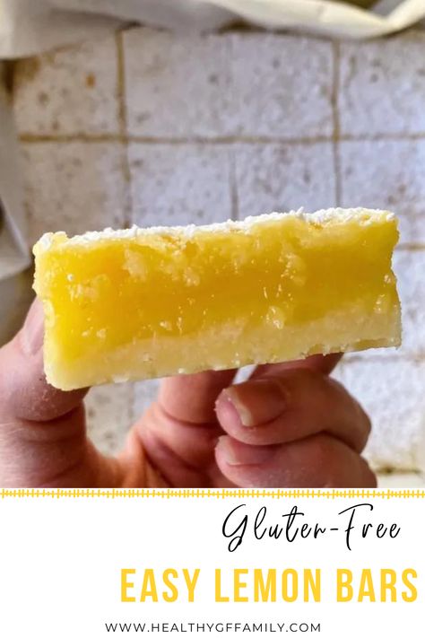 Gluten Free Dairy Desserts, Gluten Free Fruit Bars, Gluten Free Chess Bars, Gluten Free Lemon Bars Recipe, Gluten Free Key Lime Bars, Lemon Gluten Free Desserts, Gluten Free Bars And Squares, Glutton Free Desserts Easy Recipes, Easy Gluten Free Desserts Quick And